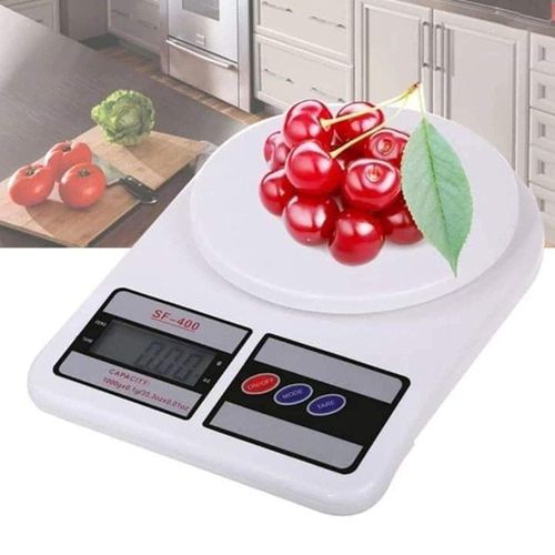 Kitchen Scale Multipurpose Portable Electronic Digital Weighing Scale ,Weight Machine With Back light LCD Display -White upto 10 kg