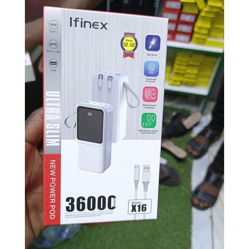 Ultra Slim Portable Power Bank 36000mAh – Model X16