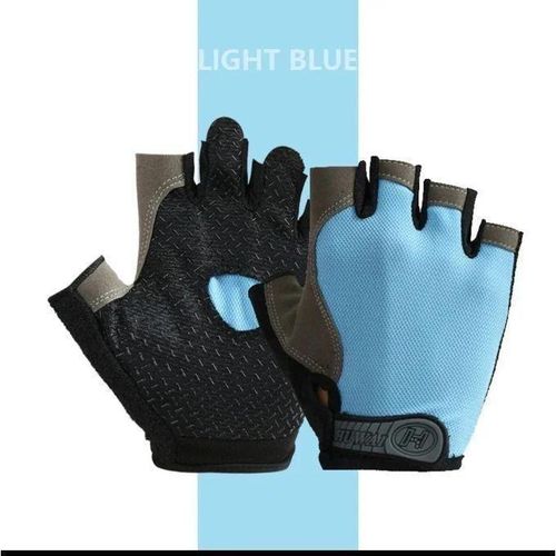 Gym Anti Slip Half Finger Gloves Breathable Dumbbells Gloves Men Women Elastic Shock Exercise Sports gloves for Cycling Bicycle