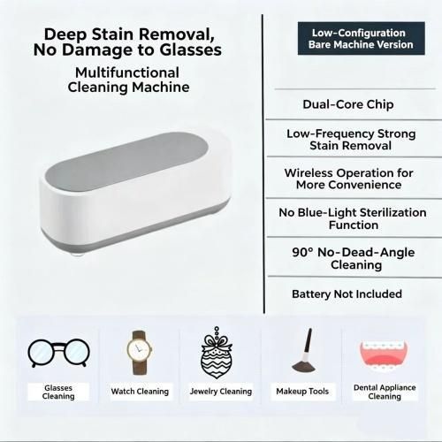 Multi functional ultrasonic cleaner portable high-frequency cleaning glasses makeup brush jewelry cleaning machine