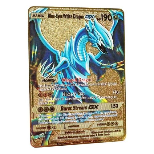 Pokemon Cards Gold Metal Pokemon Cards Spanish Hard Iron Cards Mewtwo Pikachu Gx Charizard Vmax Package Game Coll Christmas