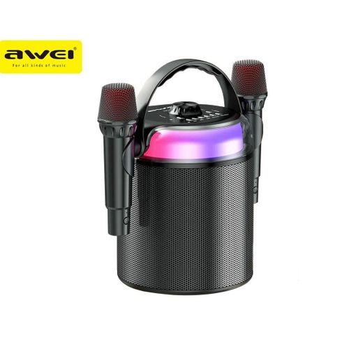 Portable Bluetooth Speaker Wireless Karaoke Speaker with Mic, Deep Bass, LED Lights & Long Battery Life.