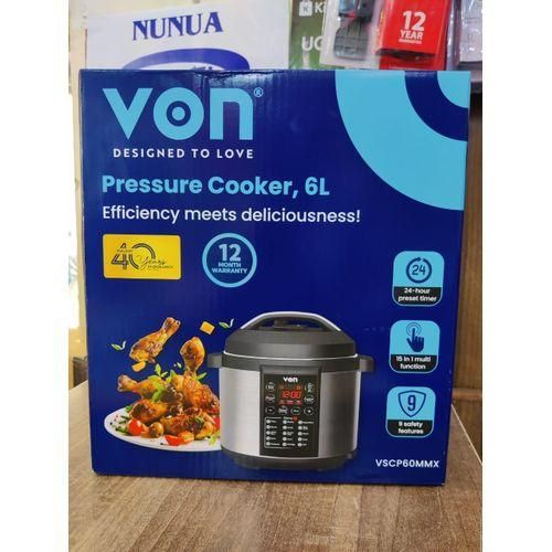 VON Electric Pressure Cooker 6Litres