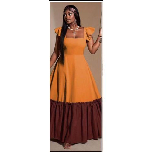 Orange maxi dress