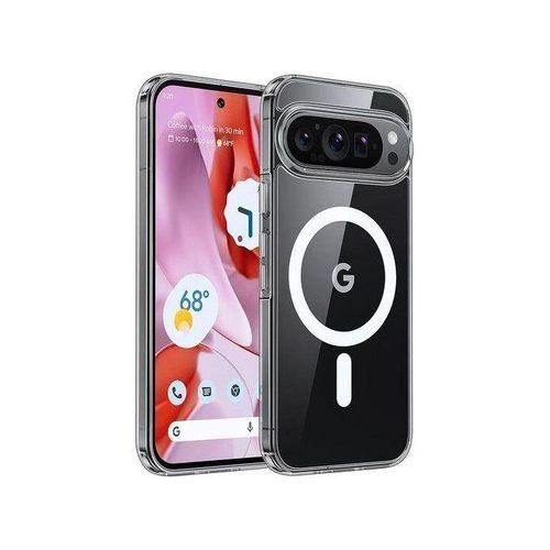 9 Pro XL Crystal Clear Magsafe Magnetic Shockproof Hard PC Back Cover/case