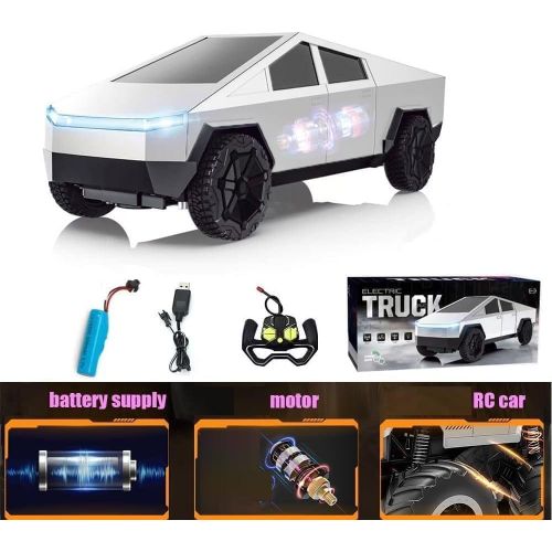 RC Cybertruck Remote Control Car 1:12 Electric Toy Vehicle with Responsive Steering for Kids & Adults
