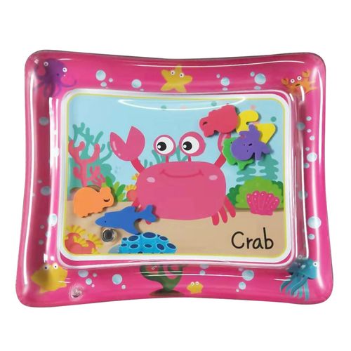 50 60cm Baby Colorful Inflatable Water Play Mat Tummy Time Infant Fun Mat Child Development Play Center with Hand Inflator Pump for 46 Years Old Infants--Pink