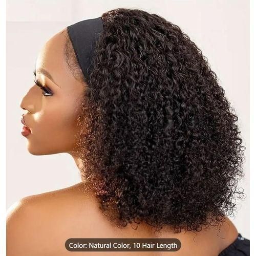Soft Curly Women Natural Headband Wig Free gift inside