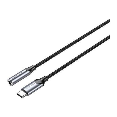 USB-C Male to 3.5MM Earphone Jack With DAC Adapter 0.1M Gray Aluminum Alloy Typ