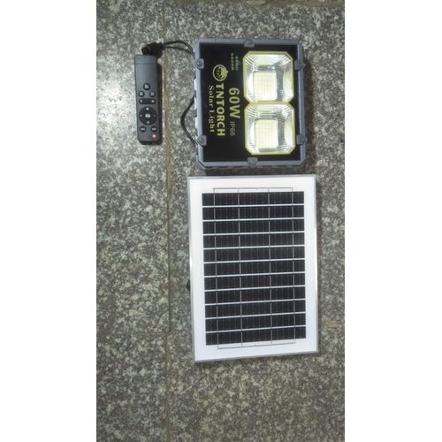 High Quality and Powerful 60W Double Floodlights with Solar Panel and Remote Control