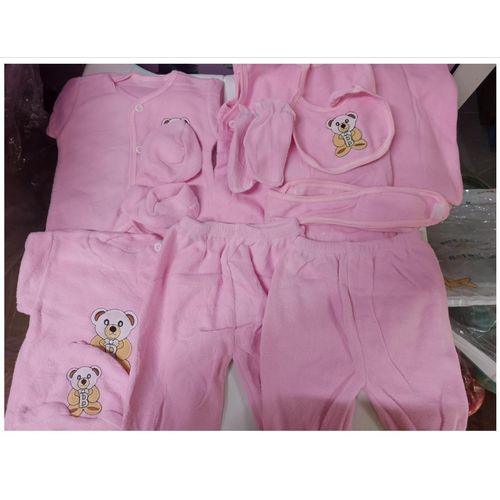 11 Pieces fleece warm material Unisex NewBorn Baby Receiving Set pink