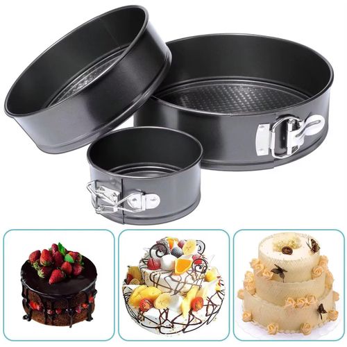 3 pieces Cheesecake Pan, Springform Cake Pan Set - Nonstick Round Baking Pans with Removable Bottom, Cake Pans for Mini Cheesecakes, Pizzas and Quiches (