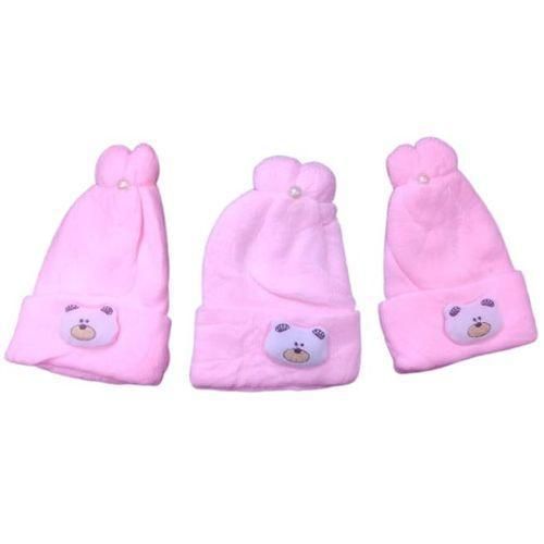3 Newborn set hats-pink
