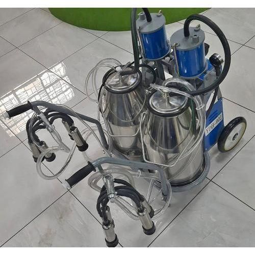 Electric Milking Machine, Double Barrel Cow Milking Machine
