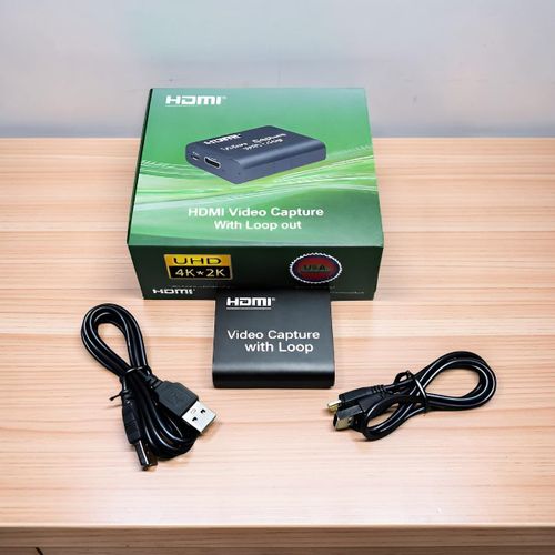 HDMI Video Capture Card with Loop Out 4K Pass Through 1080P Capture Adapter