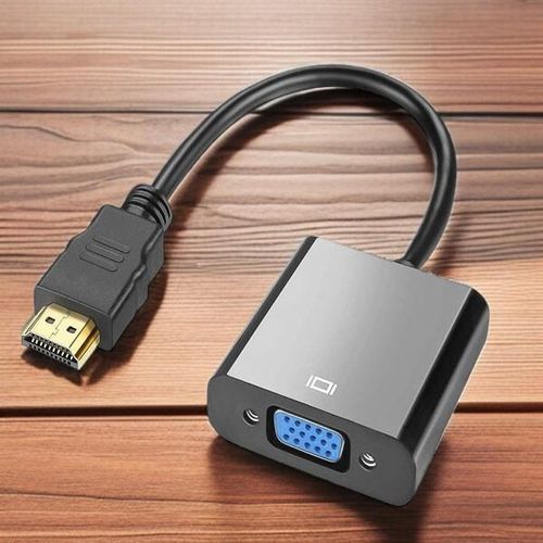 HDMI to VGA Adapter Cable with Audio Support for Laptop Desktop PC to Monitor Projector HDTV Use