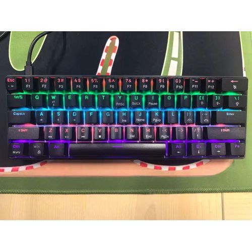 Mechanical keyboard 60% mini portable computer compact gamer keyboard Blue switch gaming keyboard