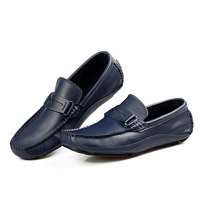 Buy Generic Blue Men's Full Grain Leather Loafer Shoes @ Best Price ...