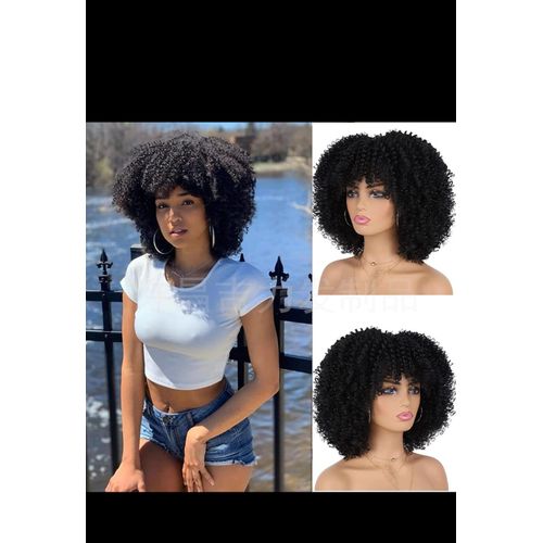 Wear and go Afro wig-Black