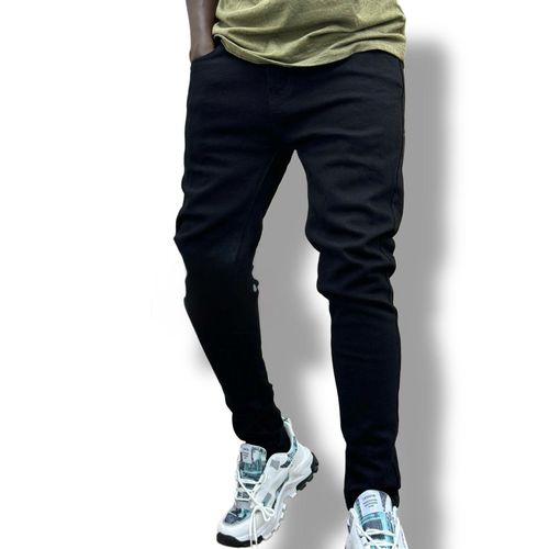 Non-fade black denim jeans