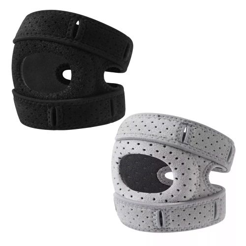 Adjustable Knee Support Brace (Pair) – Compression Strap with Side Stabilizers