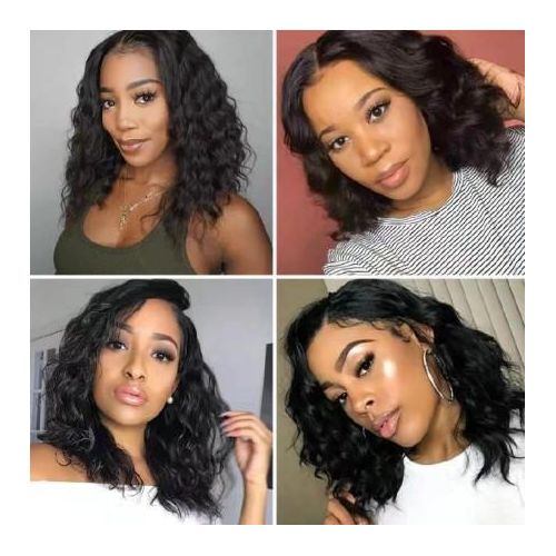 African tidal wave water ripples wig curly short black fashion wigs new hair for women gift