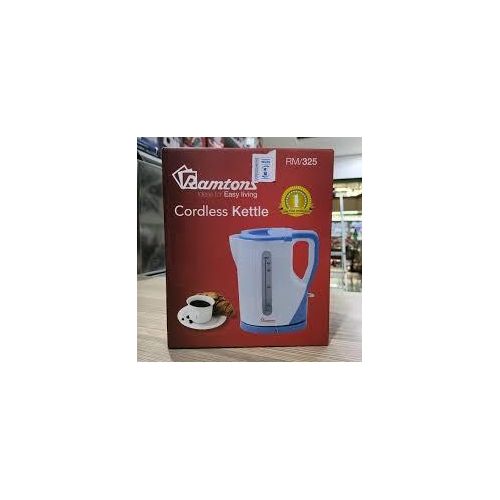 Ramtons RM/325- Cordless Kettle Aqua 1.7 Lts - White & Blue (1YR WRTY)
