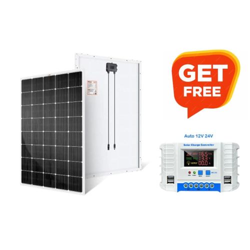 150Watts Solar Panel 25 Years Warranty All Weather Mono Solar Panel Free 40A Solar Charge Contoller 40AH PWM Solar Charge Controller