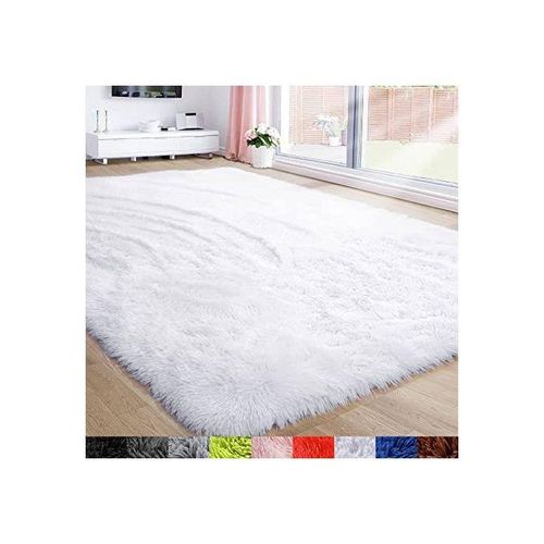 Soft White Fluffy Carpet Size 58