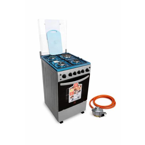 EGT55-3G1E-E Stand Cooker With 3 Gas Burners + 1 Hot plate With Electric Oven 50x55cm with free gift