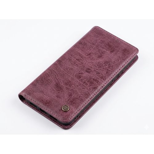 RICHBOSS Magnetic Leather Flip Cover For Oppo A58 – Maroon - Premium Leather Wallet, Strong Magnetic Closure, Long Lasting Quality
