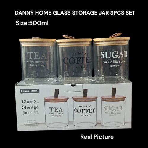 Danny Home Glass Storage Jars – 3pcs Set