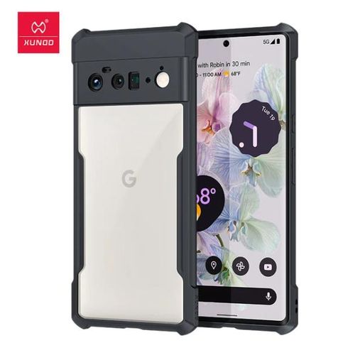 Google Pixel 6 Pro Phone Case, 4-Corner SHOCKPROOF Airbag Bumper with Transparent Acrylic Back & TPU Buffer for Second Device