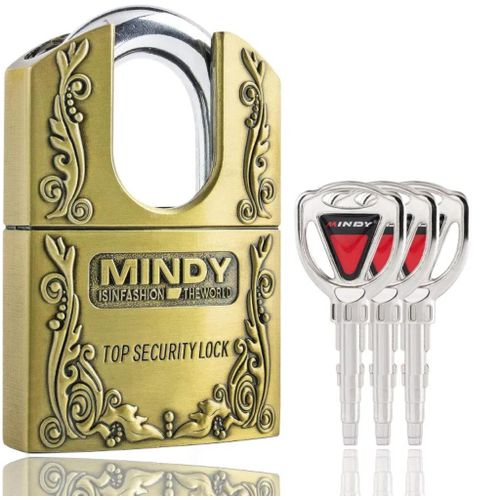 Mindy Heavy Duty Anti-Burglar Theft Zink Alloy Security Padlocks With 3 Keys