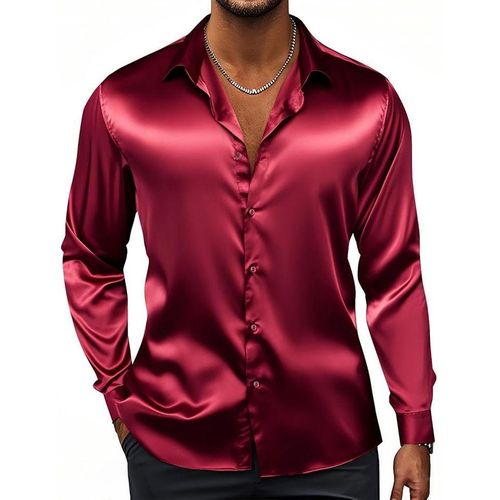 Men's Stylish Silk Button Down Shirt