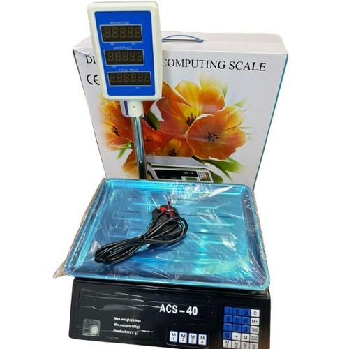 ACS-40 Digital Computing Weighing Scale 40KG Capacity with Price Calculation