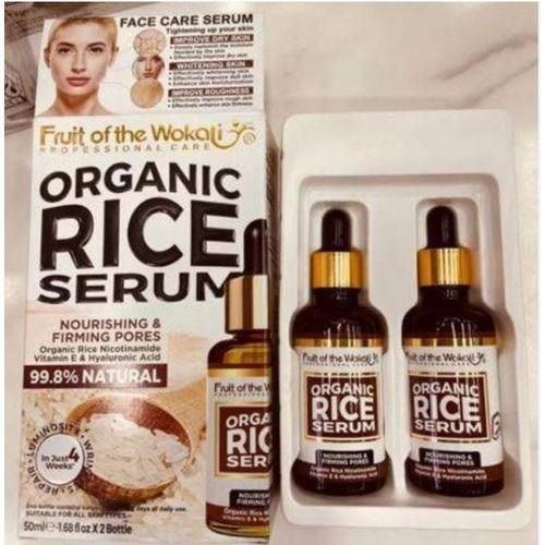 2Pcs Organic Rice Face Serum For Nourishing And Firming Pores