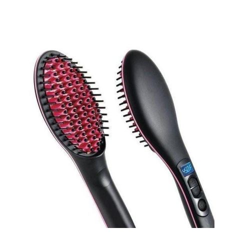 Simply Straight Ceramic Hot Comb Hair Brush – Fast Straightening, Shiny Smooth Hair