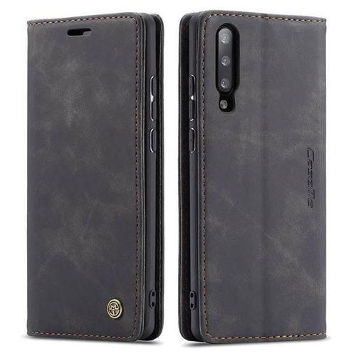 Caseme Wallet Black Retro Leather Flip All-Round Protection Cover Case For Samsung Galaxy A70