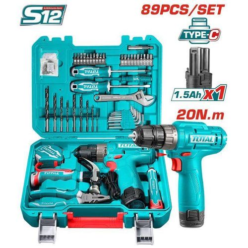 Tool set with 12V Cordless Drill