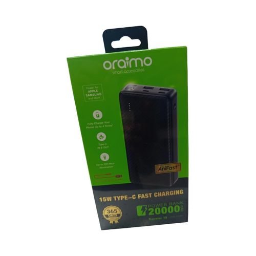 Black Power Bank 20000mAh