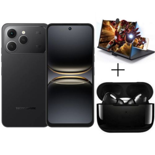 Spark 40, 6.67'', 4GB UP to 8GB RAM + 128GB ROM, 50MP, 5200 mAh - Black + Free Gifts