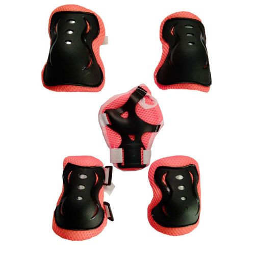 6 Pcs Red Cycling and Skating Protective Gears andKnee Pads, Elbow Pads and Hand pads