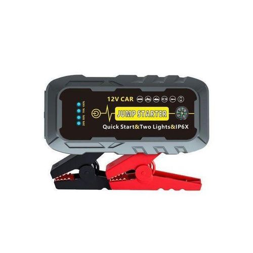 22200mWh Car Jump Starter with Dual USB Output, Fast Charging, Flashlight & Compass, Rechargeable Polymer Lithium Battery Booster, Suitable for 5.0L Gasoline & 3.0L Diesel Engines, Includes stater Clamp, Instant Safe Start, Multiple Protections
