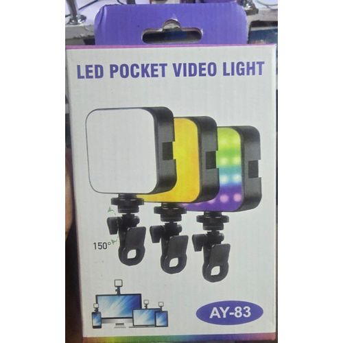 AY-83 Mini RGB LED Video Light – Pocket-Sized Photography and Studio Light for Mobile Phones and DSLR Cameras