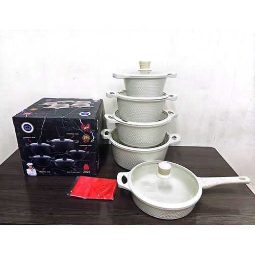 Premium Quality and Modern 11PCs Granite Cookware Set with Silicone Covers