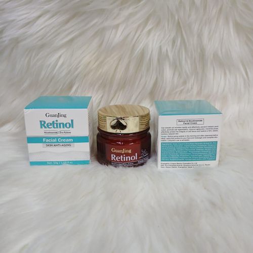 Retinol Anti-Aging Facial Cream With Niacinamide. Removes Wrinkles & Moisturizes.