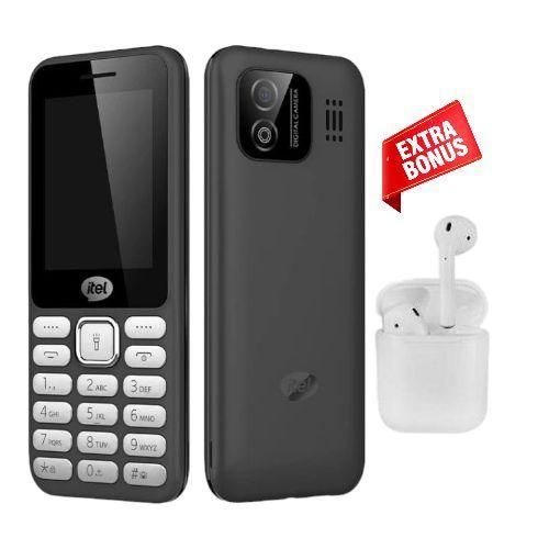 Itel 5032, 2.4" Display, Ultra Slim, 1000mAh, FM Radio, Type C - Black