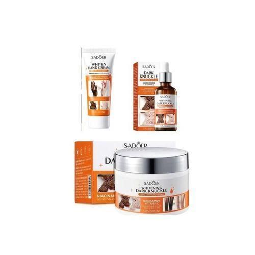 Dark Knuckle Whitening Cream and Serum hand cream set.
