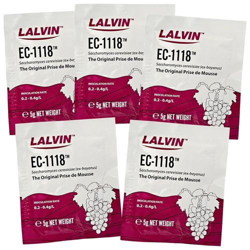 5x EC-1118 Champagne Yeast 5g Sachet